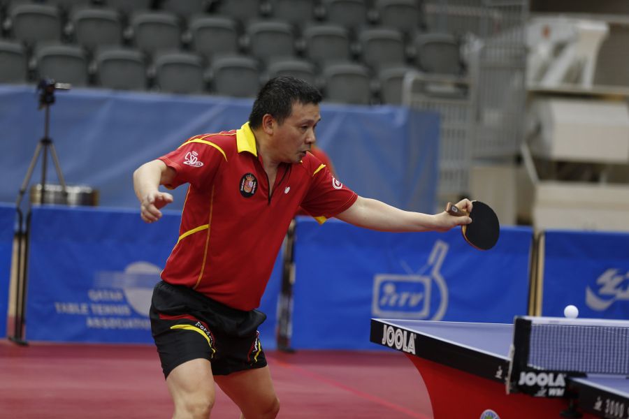 He Zhiwen "Juanito" en el ITTF World Tour Qatar Open. (Foto: ittfworld)