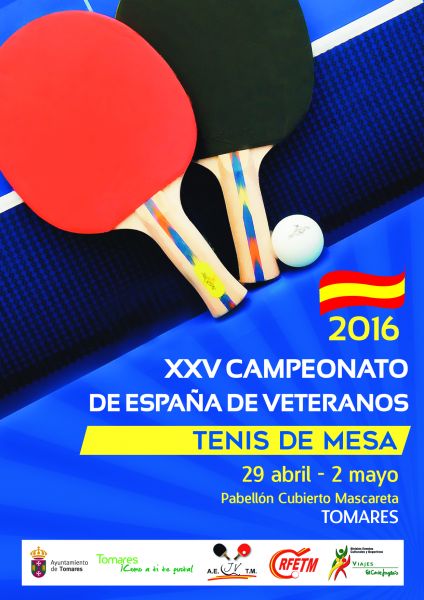 Cartel anunciador de los Ctos. de España de Veteranos 2016.