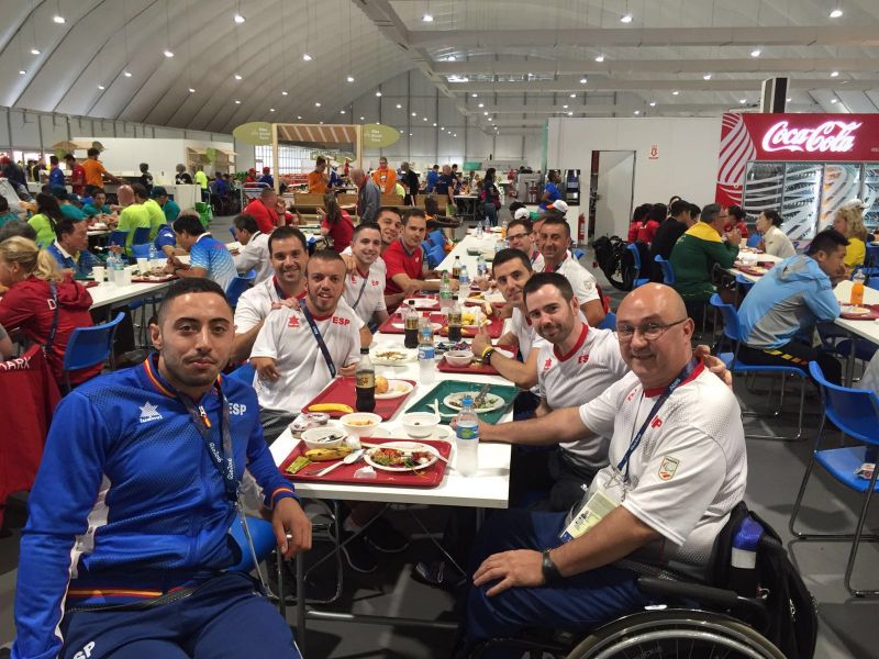 Equipo Paralímpico Español en la Villa Olímpica de Río. 