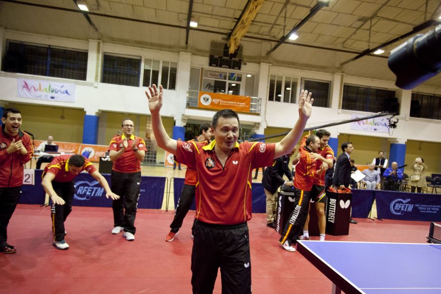 He Zhiwen "Juanito" en su despedida del equipo nacional. (Foto: Jordi Mesa - 50/120)