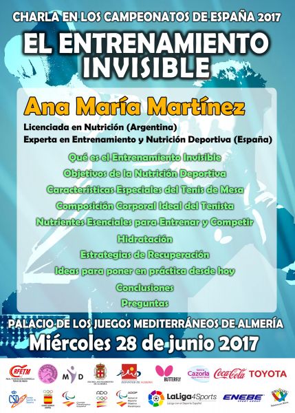 Cartel anunciador de la Ponencia de Ana María Martínez.
