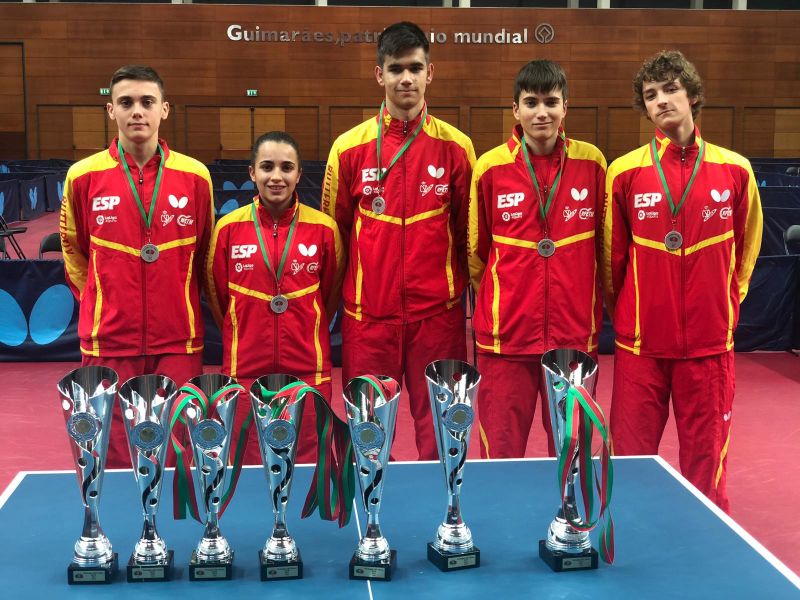 Delegación española galardonada en el ITTF Portugal Junior & Cadet Open 2018
