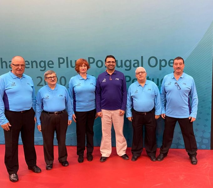 Arbitros españoles en el ITTF Challenge Plus de Portugal 2020