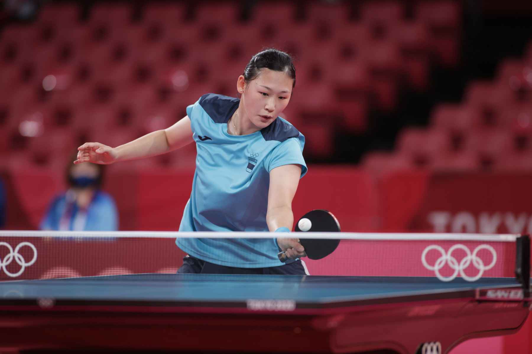 Maria Xiao disputando los Juegos Olímpicos de Tokyo 2020 (Foto: ITTF)