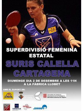 Cartel anunciador del partido que enfrentará el domingo al Suris Calella y al UCAM Cartagena