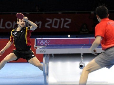 Momento de la disputa por el bronce de equipos en los JJOO de Londres 2012. (Foto: ITTF)
