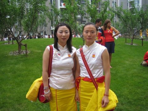 Yanfei y Fang, en los Juegos Olímpicos de Pekín